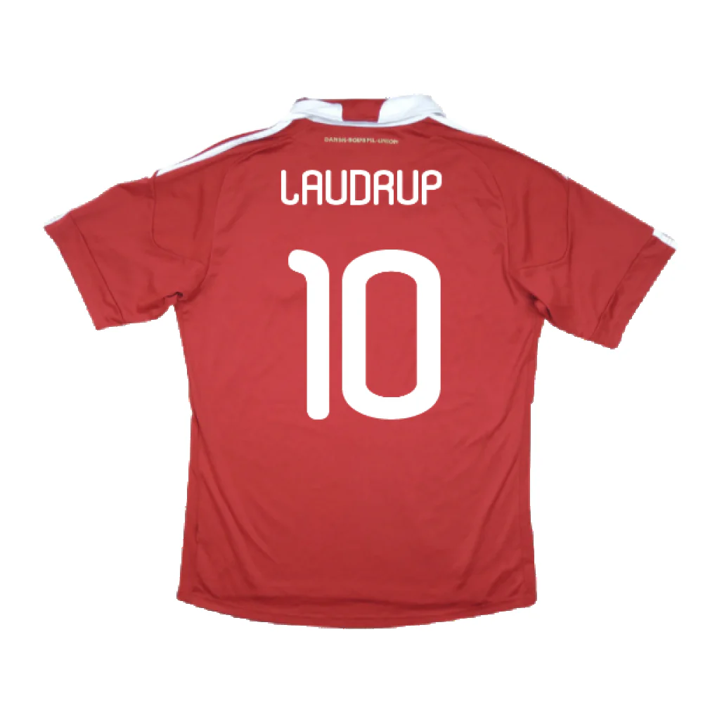 Denmark 2010-11 Home Shirt (M) (Excellent) (Laudrup 10) - Image 2