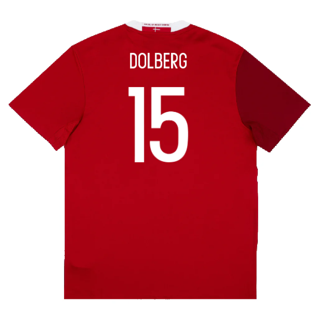Denmark 2015-16 Home Shirt (L) (Excellent) (Dolberg 15) - Image 2