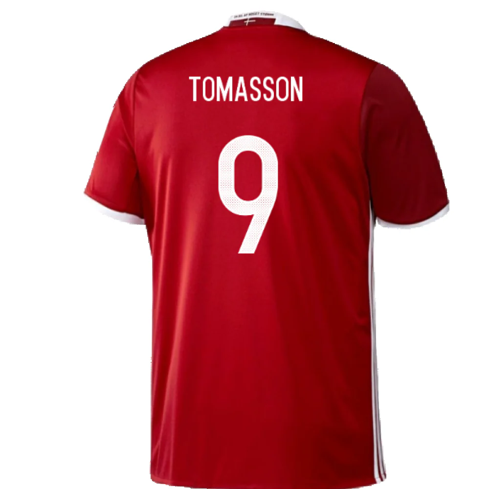 Denmark 2016-17 Home Shirt (S) (Mint) (Tomasson 9) - Image 2