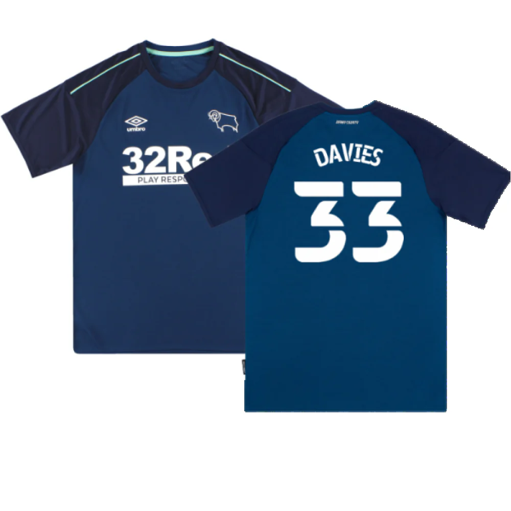 Derby County 2020-21 Away Shirt (L) (Mint) (Davies 33)