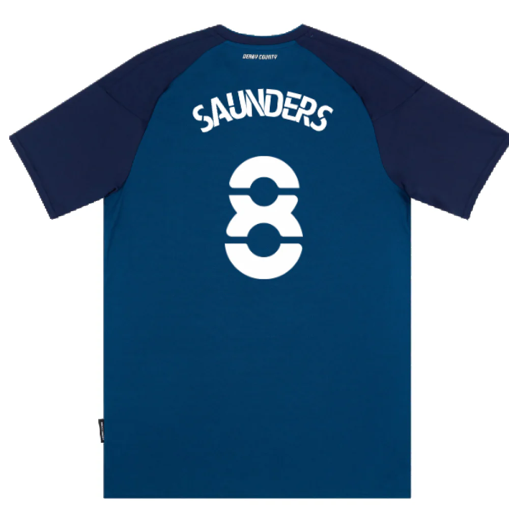 Derby County 2020-21 Away Shirt (L) (Mint) (Saunders 8) - Image 2