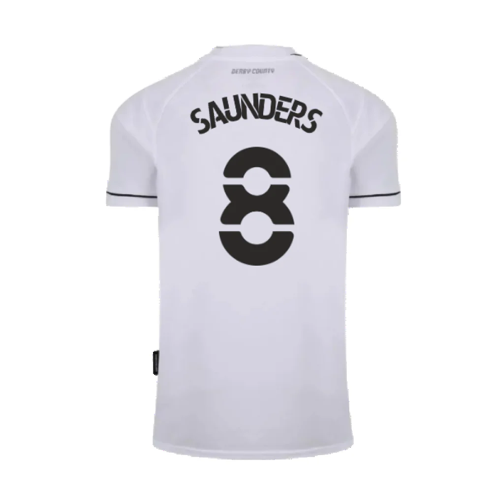 Derby County 2020-21 Home Shirt (S) (Excellent) (Saunders 8) - Image 2