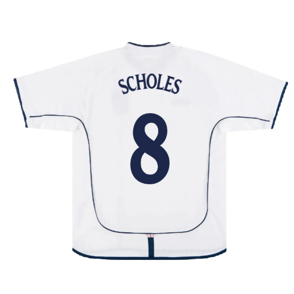 England 2001-03 Home Shirt (XL) (Very Good) (Scholes 8) - Image 2