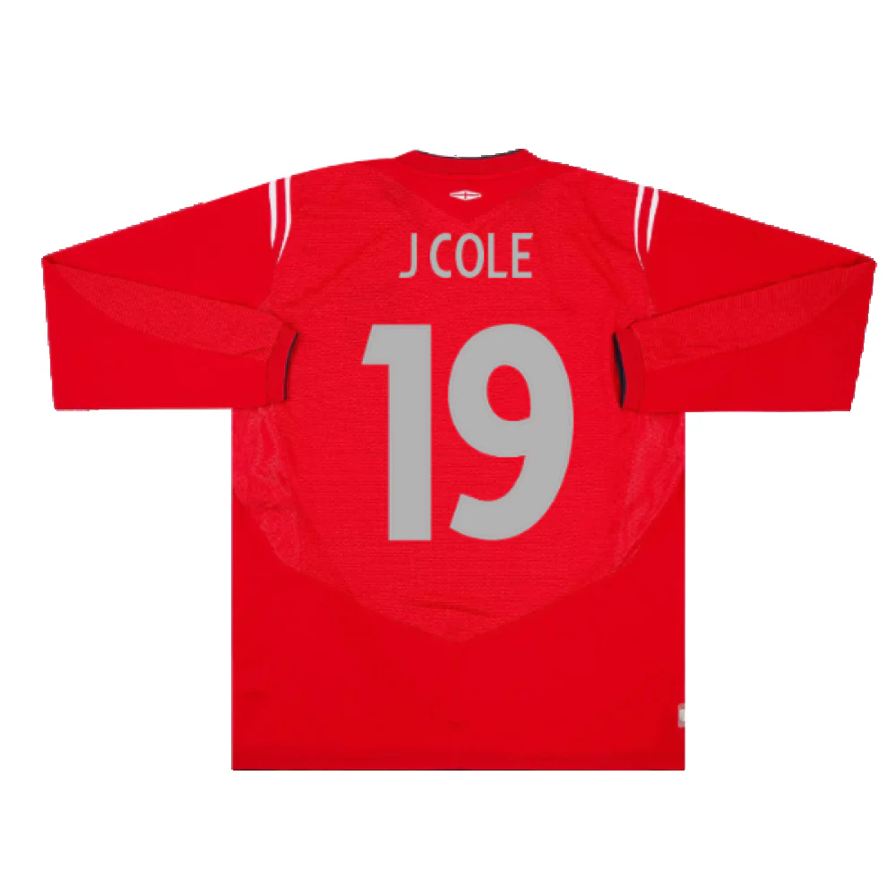 England 2004-06 Away L/S Shirt (XXL) (Excellent) (J Cole 19) - Image 2