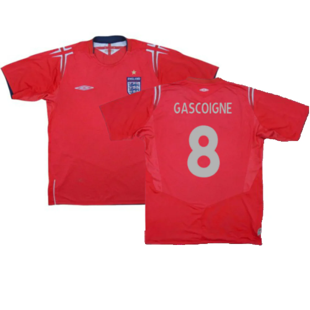 England 2004-06 Away Umbro Shirt (M) (Excellent) (Gascoigne 8)