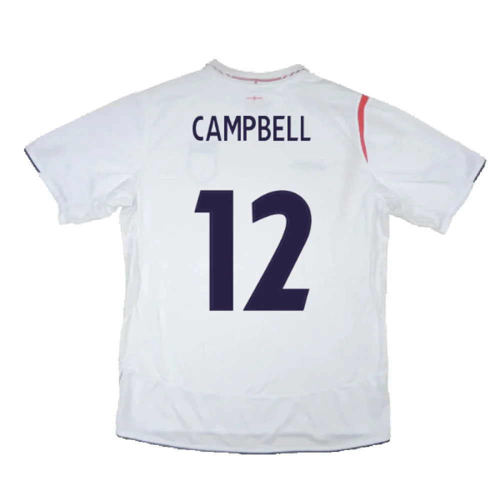 England 2005-2007 Home Shirt (Excellent) (CAMPBELL 12) - Image 2