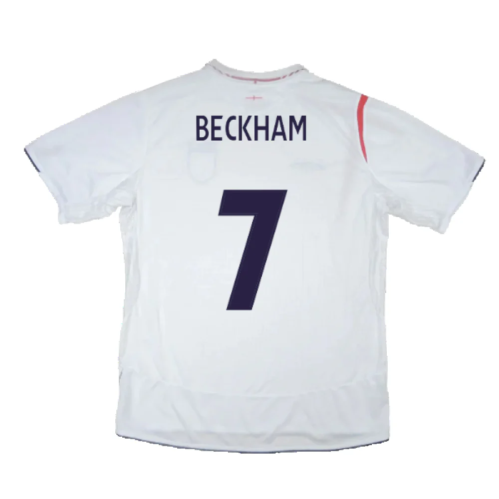 England 2005-2007 Home Shirt (XL) (Excellent) (BECKHAM 7) - Image 2