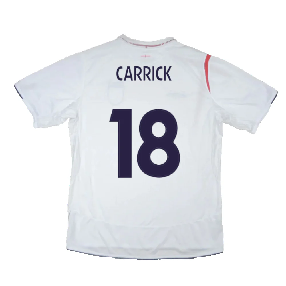 England 2005-2007 Home Shirt  (XL) (Excellent) (CARRICK 18) - Image 2