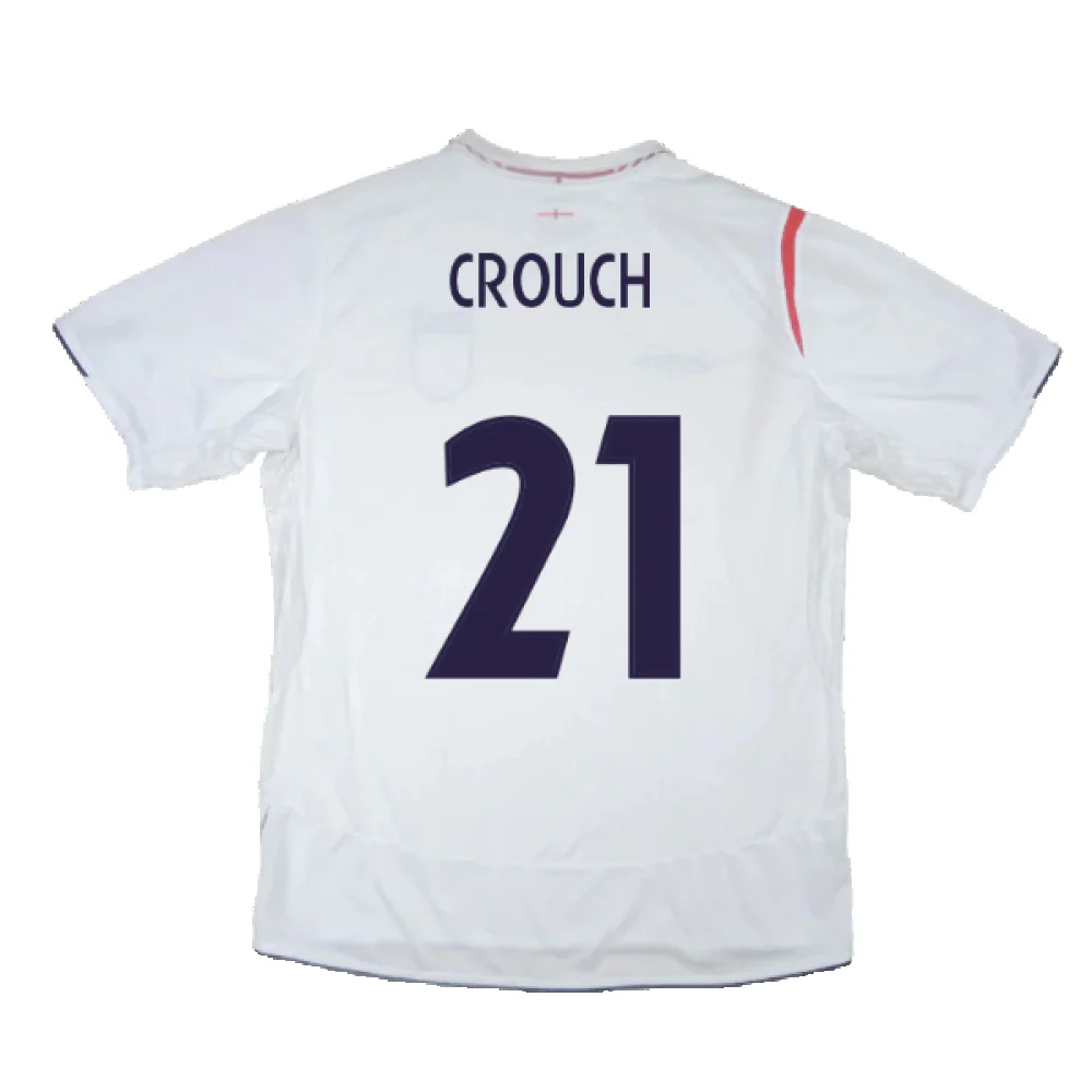 England 2005-2007 Home Shirt (XL) (Excellent) (CROUCH 21) - Image 2