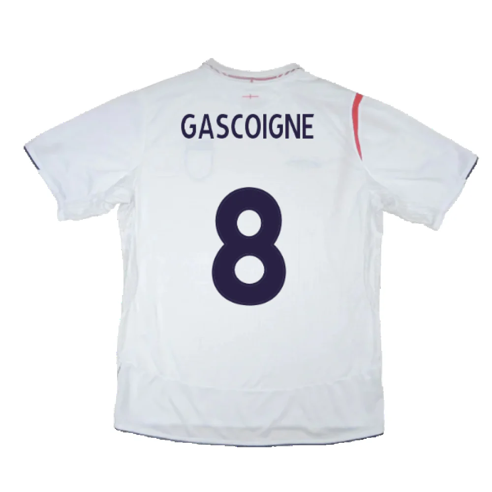 England 2005-2007 Home Shirt (XL) (Excellent) (GASCOIGNE 8) - Image 2
