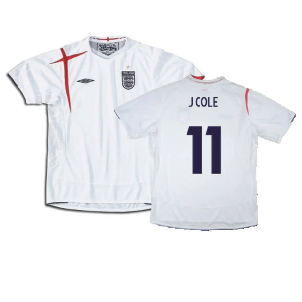 England 2005-2007 Home Shirt (XL) (Excellent) (J COLE 11)
