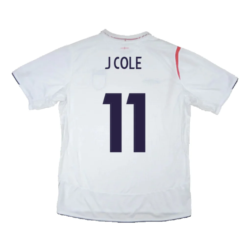 England 2005-2007 Home Shirt (XL) (Excellent) (J COLE 11) - Image 2
