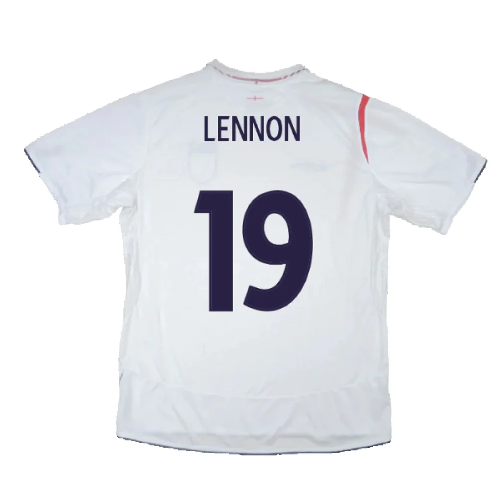 England 2005-2007 Home Shirt (XL) (Excellent) (LENNON 19) - Image 2