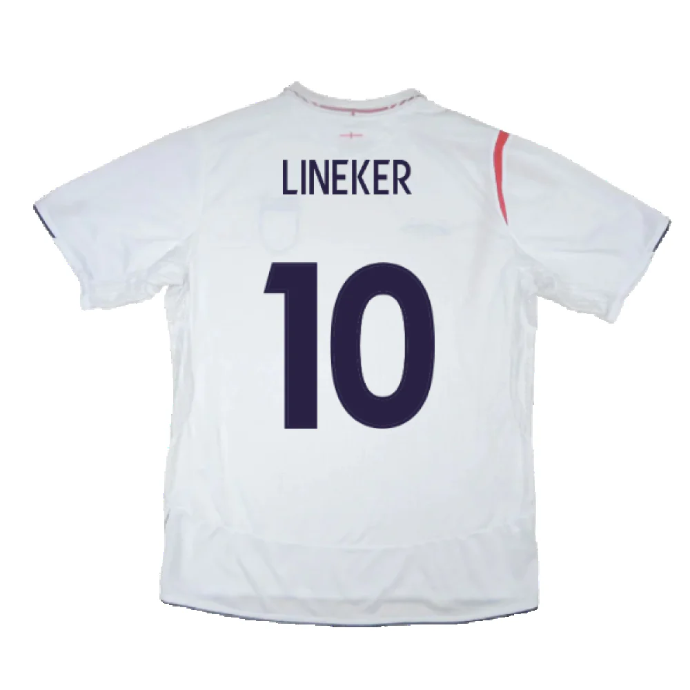 England 2005-2007 Home Shirt (XL) (Excellent) (LINEKER 10) - Image 2