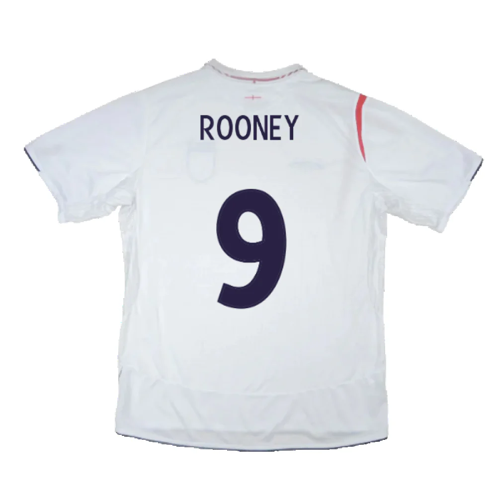 England 2005-2007 Home Shirt (XL) (Excellent) (ROONEY 9) - Image 2