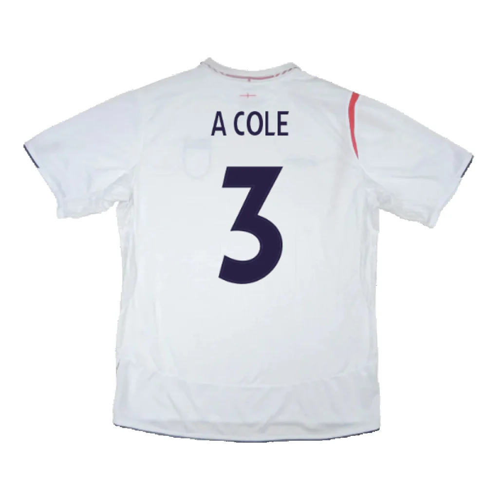 England 2005-2007 Home Shirt (XXL) (Mint) (A COLE 3) - Image 2