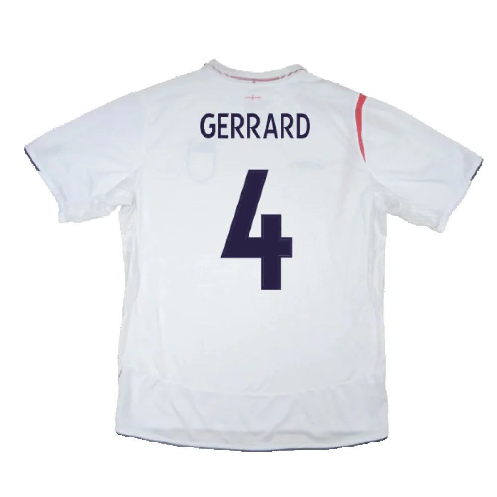 England 2005-2007 Home Shirt (XXL) (Mint) (GERRARD 4) - Image 2