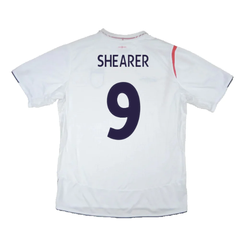 England 2005-2007 Home Shirt (XXL) (Mint) (SHEARER 9) - Image 2