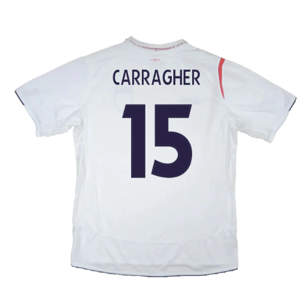 England 2005-2007 Home Shirt (XXL) (Very Good) (Very Good) (CARRAGHER 15) - Image 2