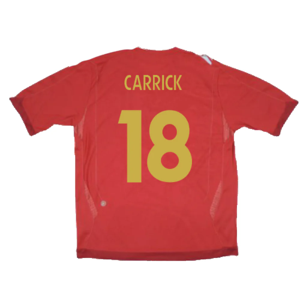 England 2006-08 Away Shirt (Very Good) (CARRICK 18) - Image 2