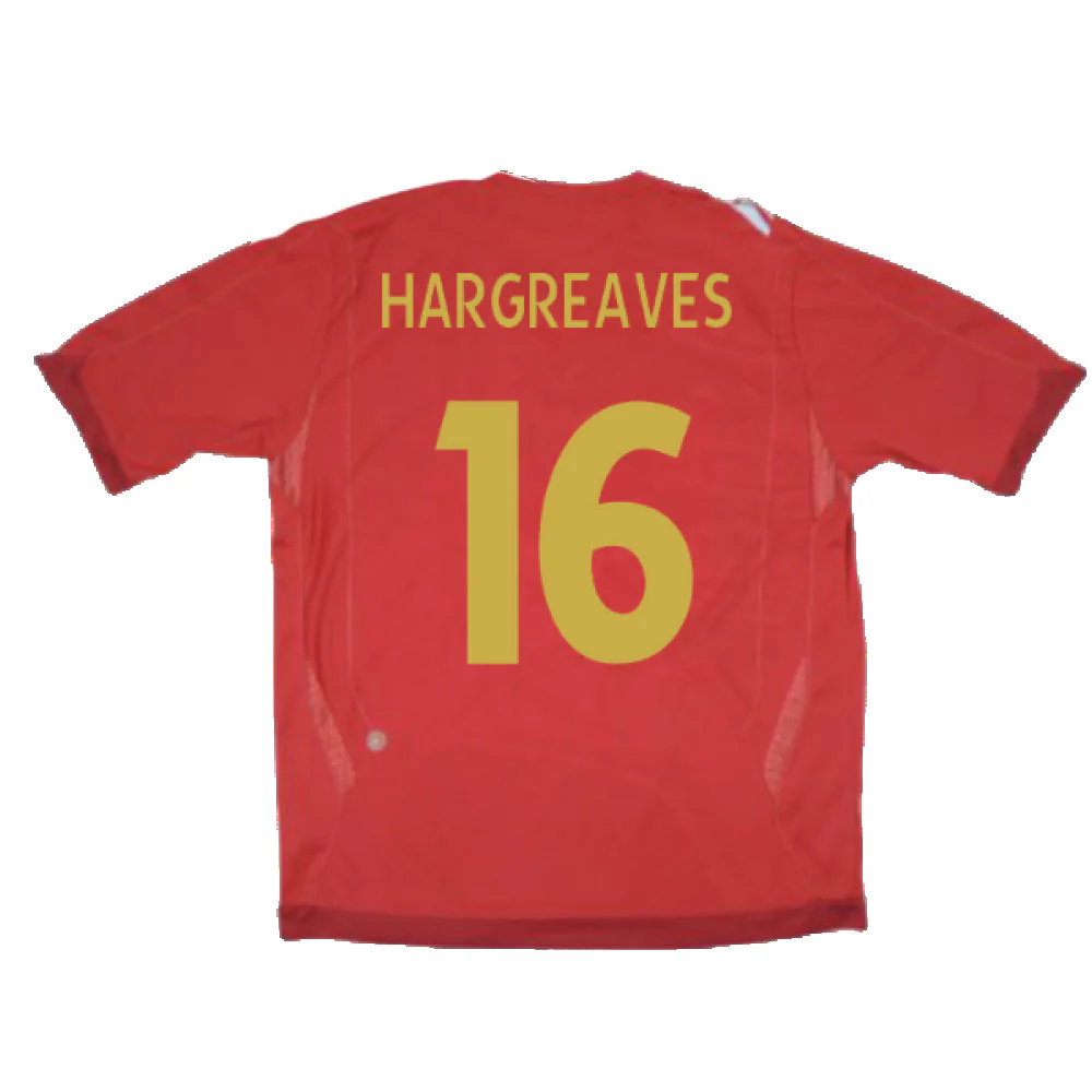 England 2006-08 Away Shirt (Very Good) (HARGREAVES 16) - Image 2