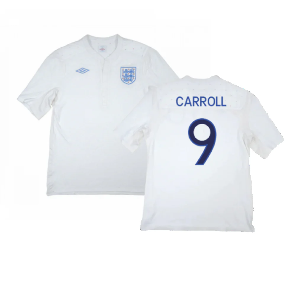 England 2009-10 Home Shirt (2XL) (Good) (Carroll 9)