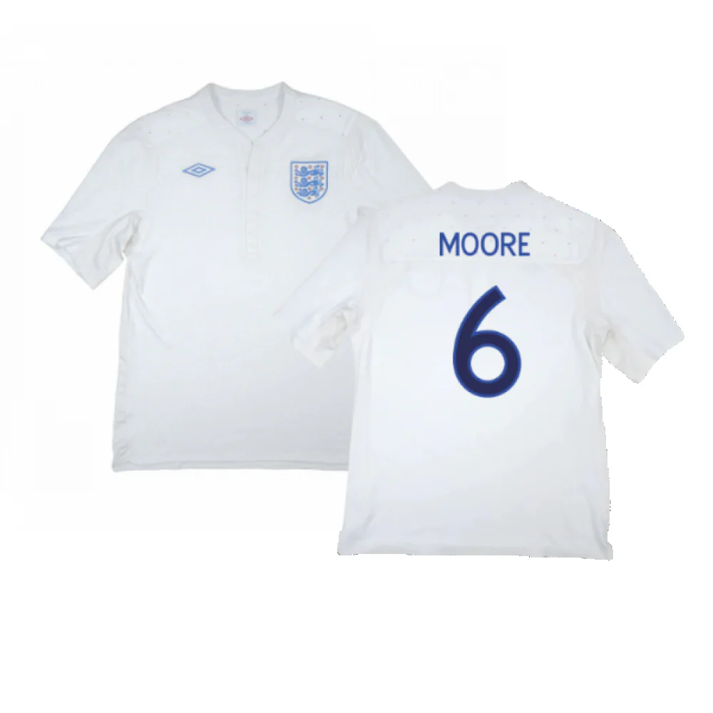 England 2009-10 Home Shirt (XXL) (Good) (Moore 6)