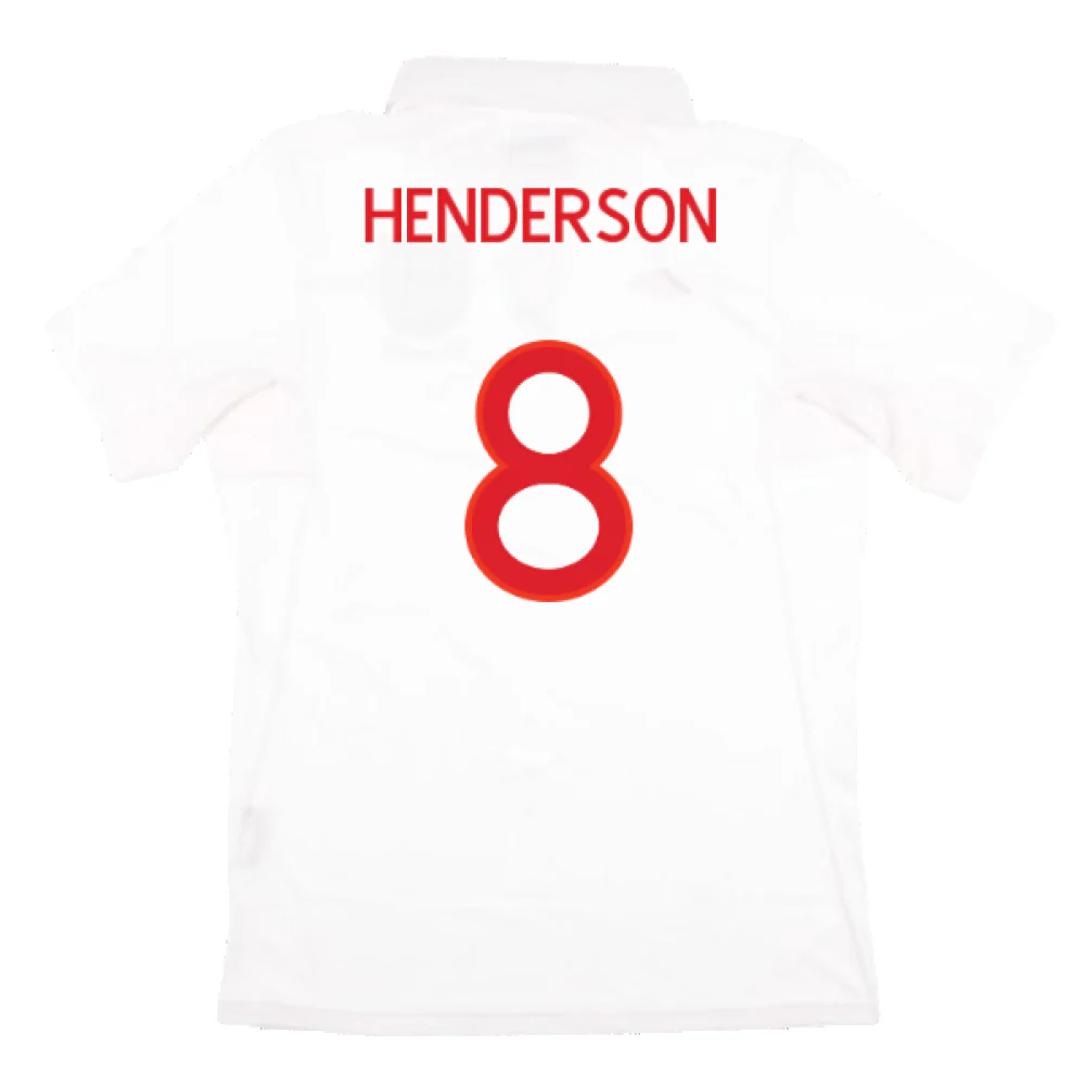 England 2010-12 Home Shirt (Good) (HENDERSON 8) - Image 2