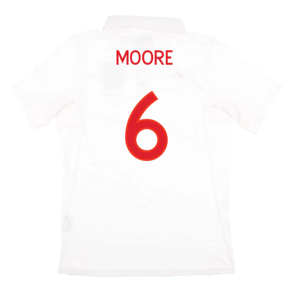 England 2010-12 Home Shirt (XL) (Excellent) (Moore 6) - Image 2