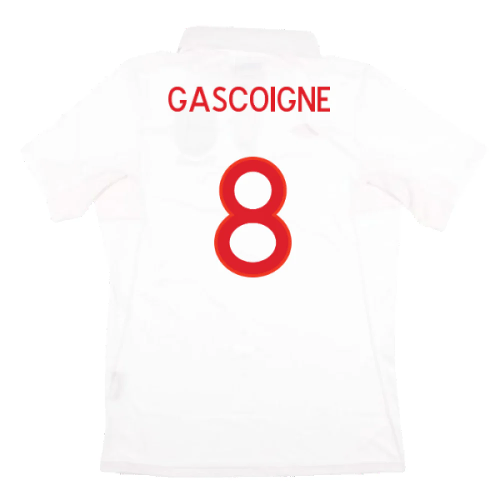 England 2010-12 Home Shirt (XXL) (Very Good) (Gascoigne 8) - Image 2