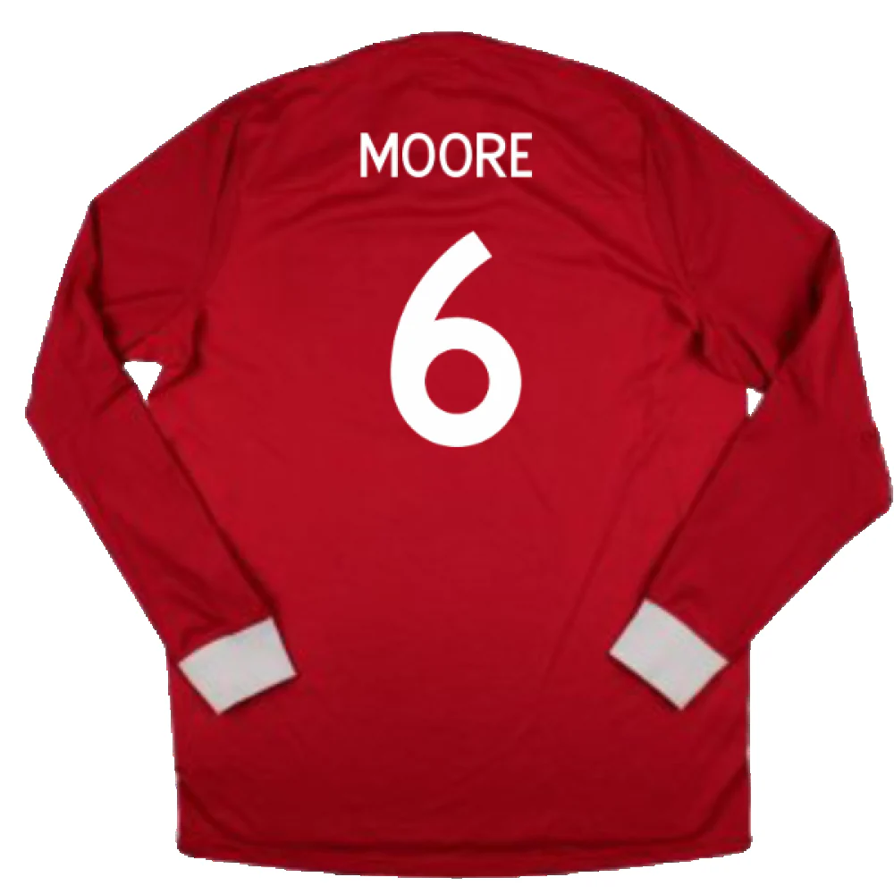 England 2010-2011 Away L/S Shirt (L) (Excellent) (Moore 6) - Image 2