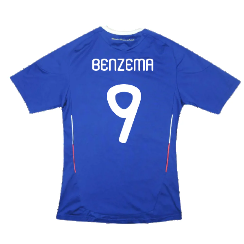 France 2009-10 Home Shirt (S) (Benzema 9) (Excellent) - Image 2
