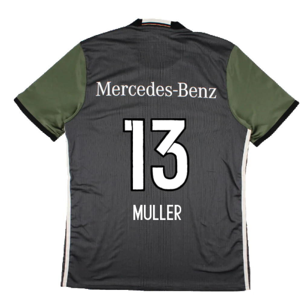 Germany 2016-17 Away Match Issue Shirt (L) (Excellent) (Muller 13) - Image 2