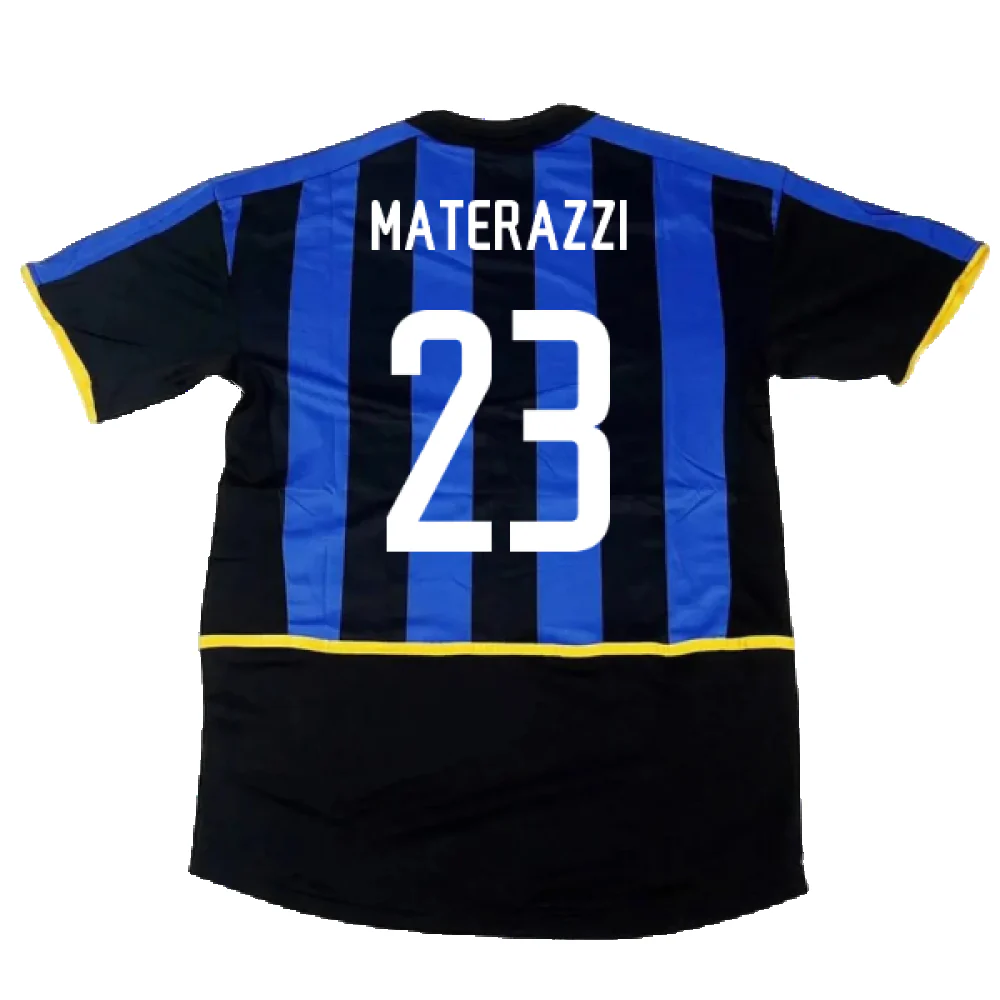 Inter Milan 2002-03 Home Shirt (Very Good) (Materazzi 23) - Image 2