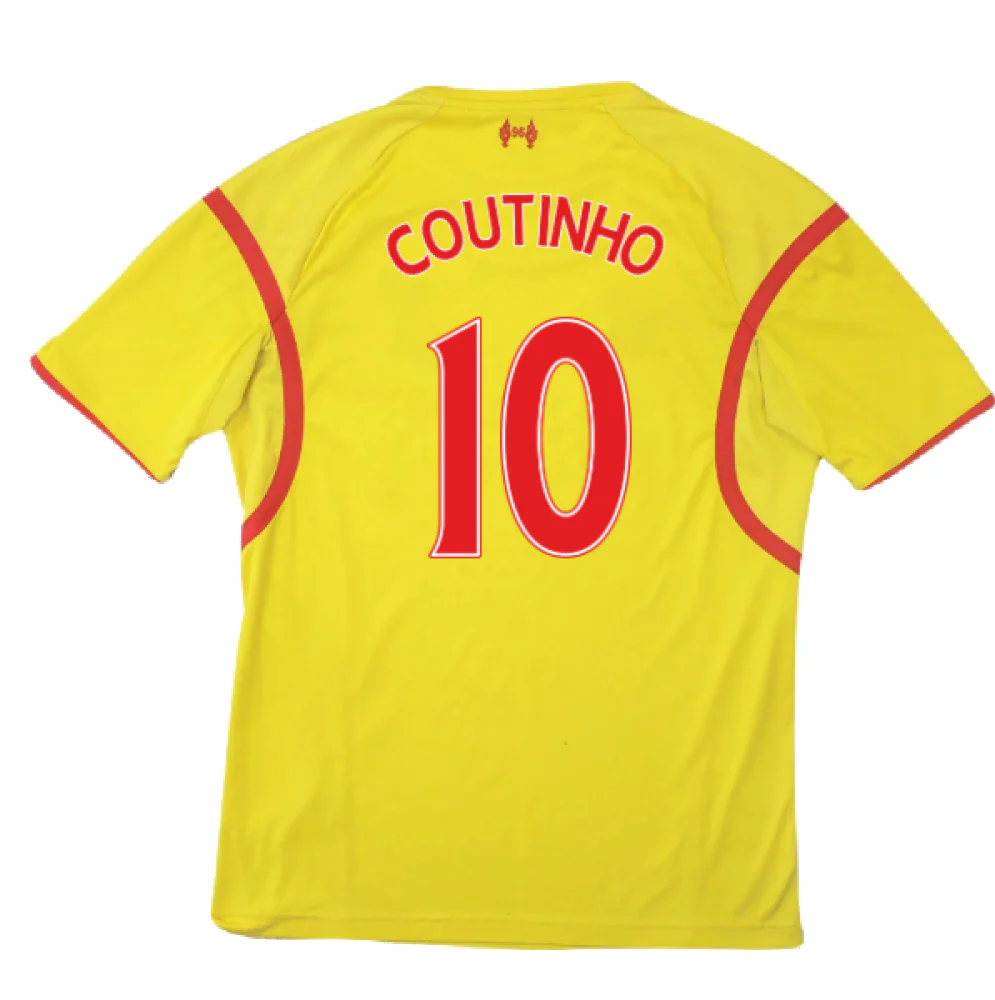 Liverpool 2014-15 Away Football Shirt (Very Good) (COUTINHO 10) - Image 2