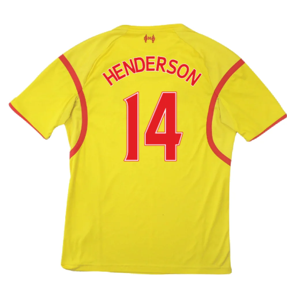 Liverpool 2014-15 Away Football Shirt (Very Good) (HENDERSON 14) - Image 2