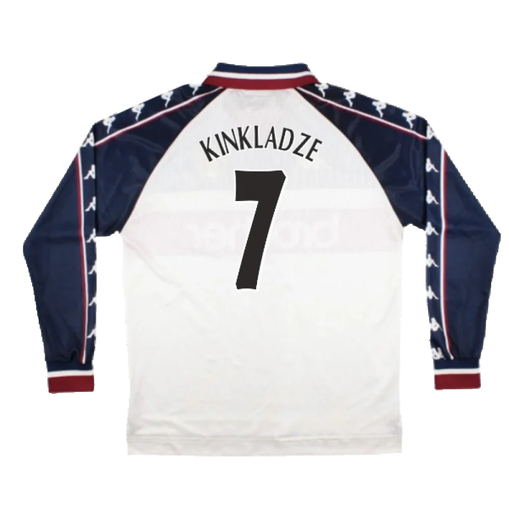 Manchester City 1997-99 Away Long Sleeve Shirt (M) (Very Good) (Kinkladze 7) - Image 2