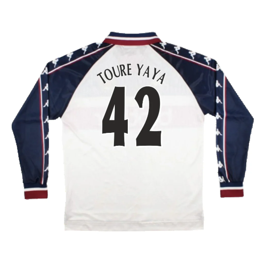 Manchester City 1997-99 Away Long Sleeve Shirt (M) (Very Good) (TOURE YAYA 42) - Image 2