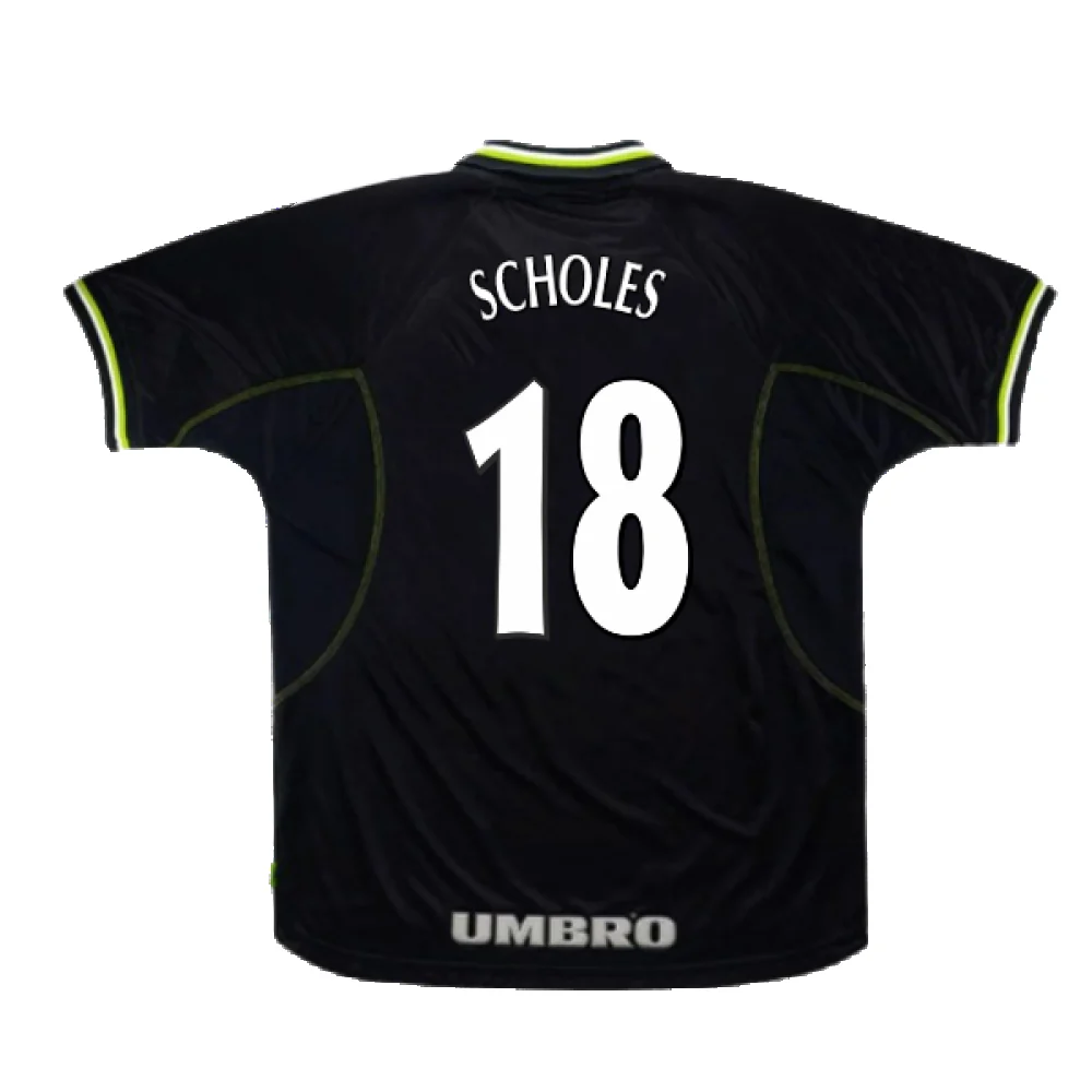 Manchester United 1998-99 Third Shirt (L) (Excellent) (Scholes 18) - Image 2