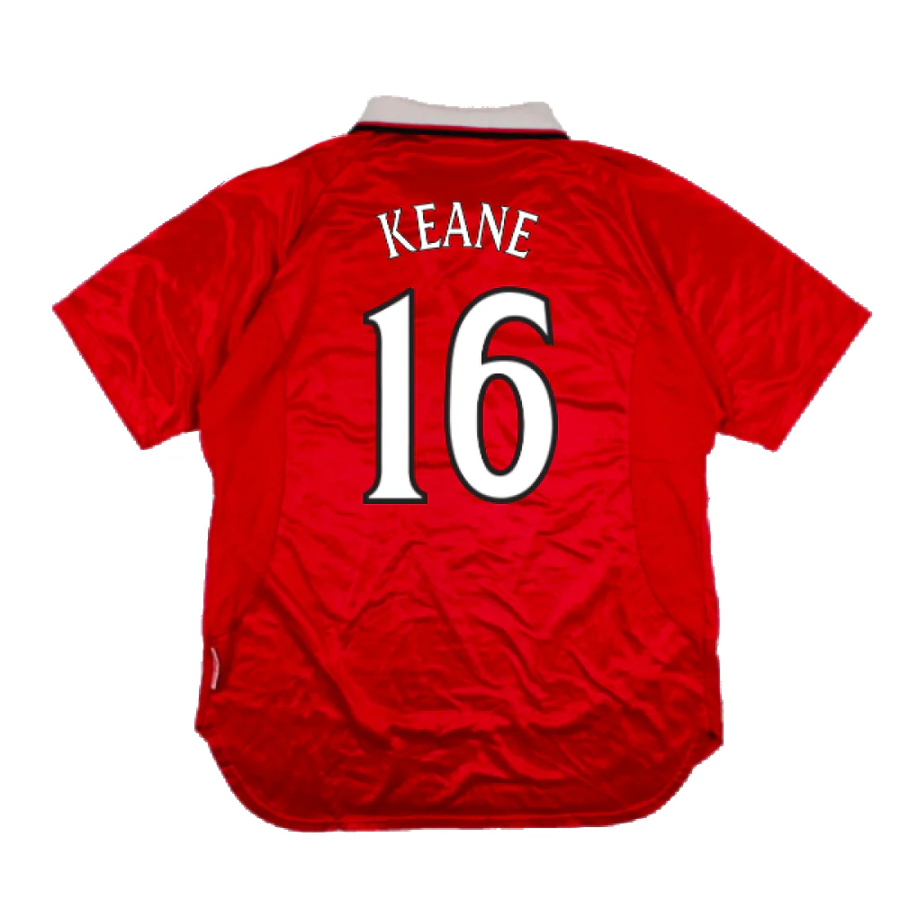 Manchester United 1999-2000 Champions League Home Shirt (XXL) (Excellent) (Keane 16) - Image 2
