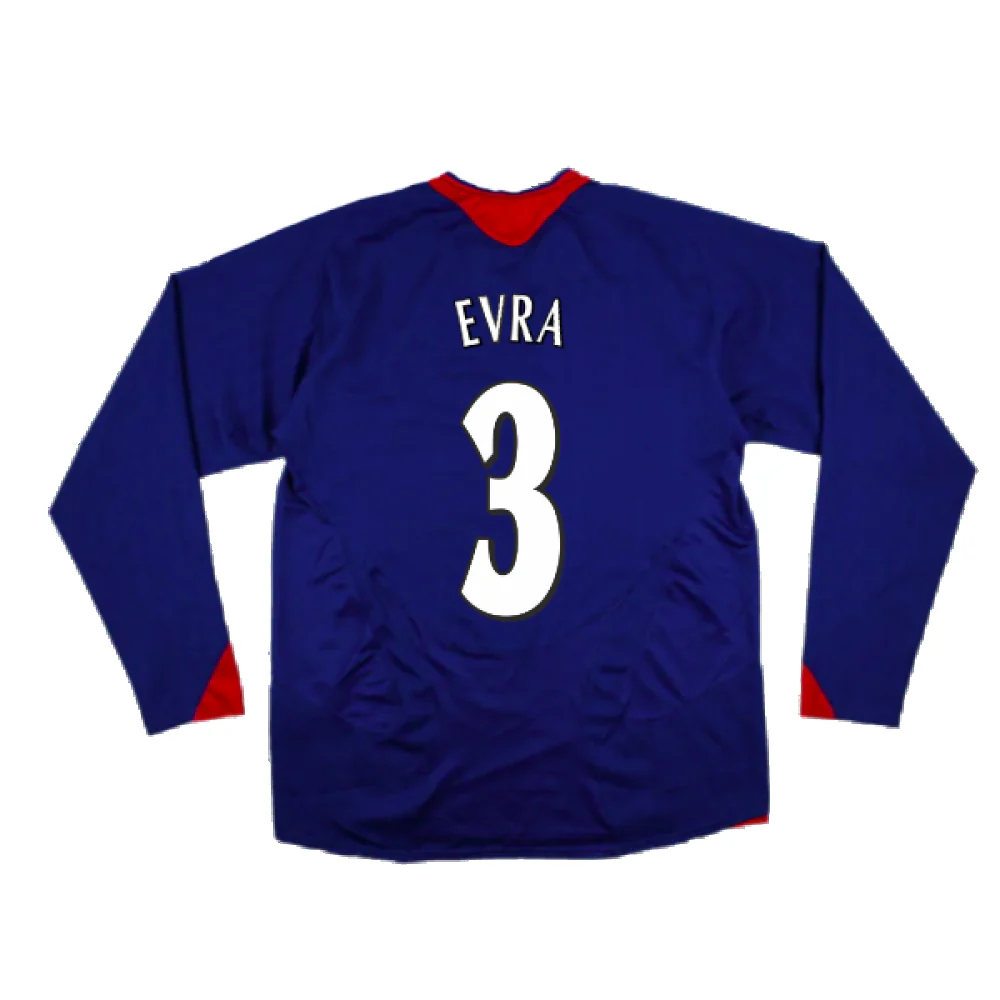 Manchester United 2005-06 Long Sleeve Away Shirt (M) (Excellent) (Evra 3) - Image 2