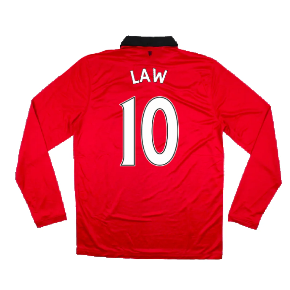 Manchester United 2013-14 Home Long Sleeve Shirt (L) (Mint) (Law 10) - Image 2