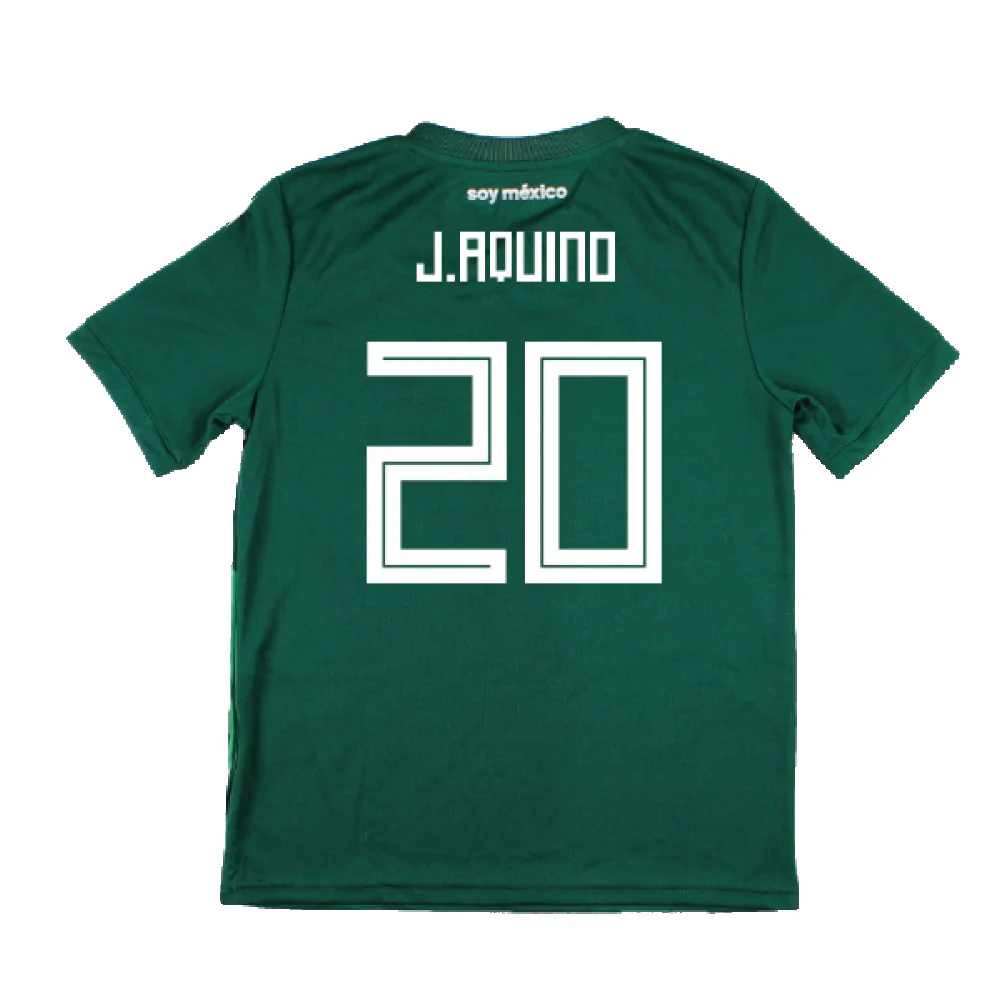 Mexico 2018-19 Home Shirt (Mint) (J.Aquino 20) - Image 2