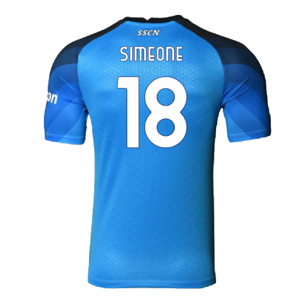 Napoli 2022-23 Player Issue Home Shirt (M) (Excellent) (Simeone 18) - Image 2