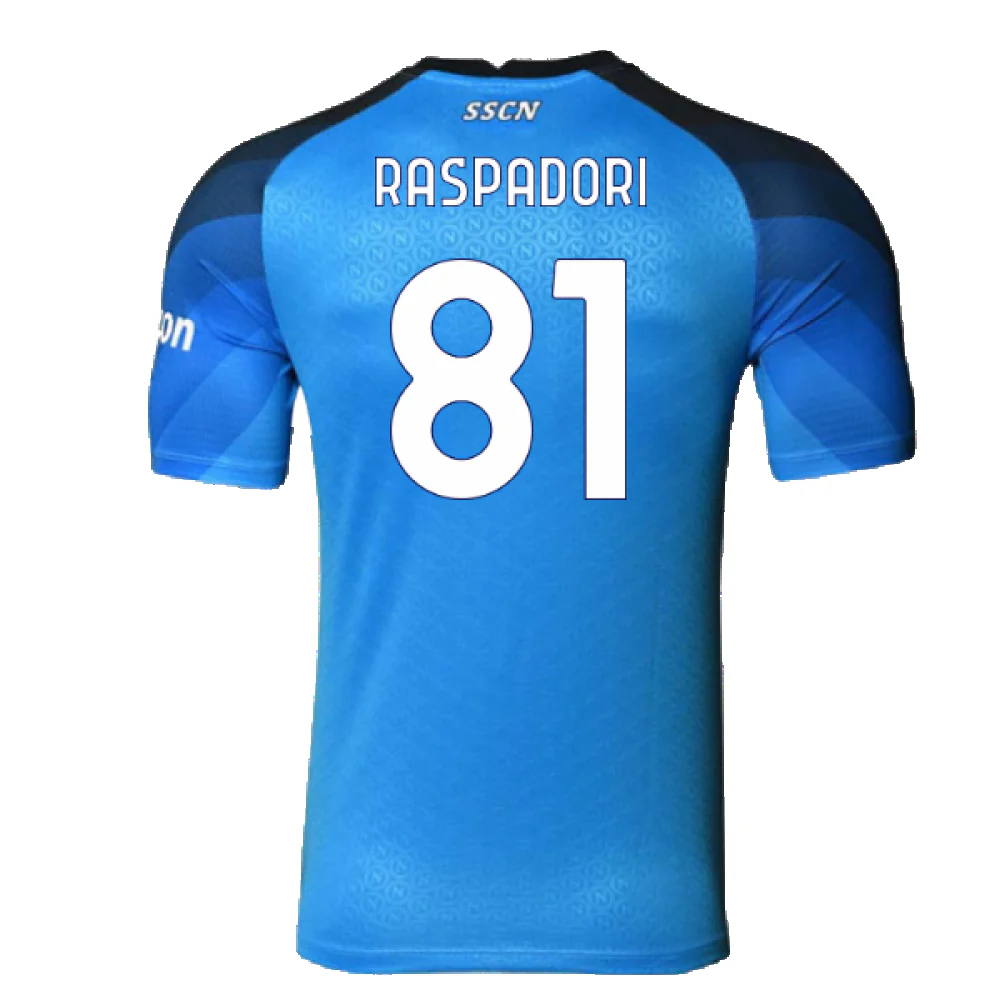 Napoli 2022-23 Player Issue Home Shirt (XL) (Good) (Raspadori 81) - Image 2