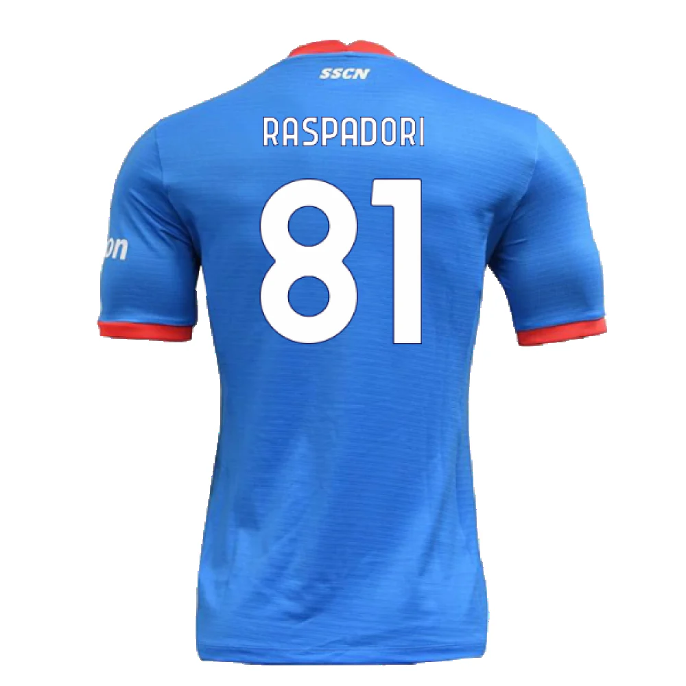 Napoli 2022-23 Special Edition Christmas Shirt (S) (Excellent) (Raspadori 81) - Image 2