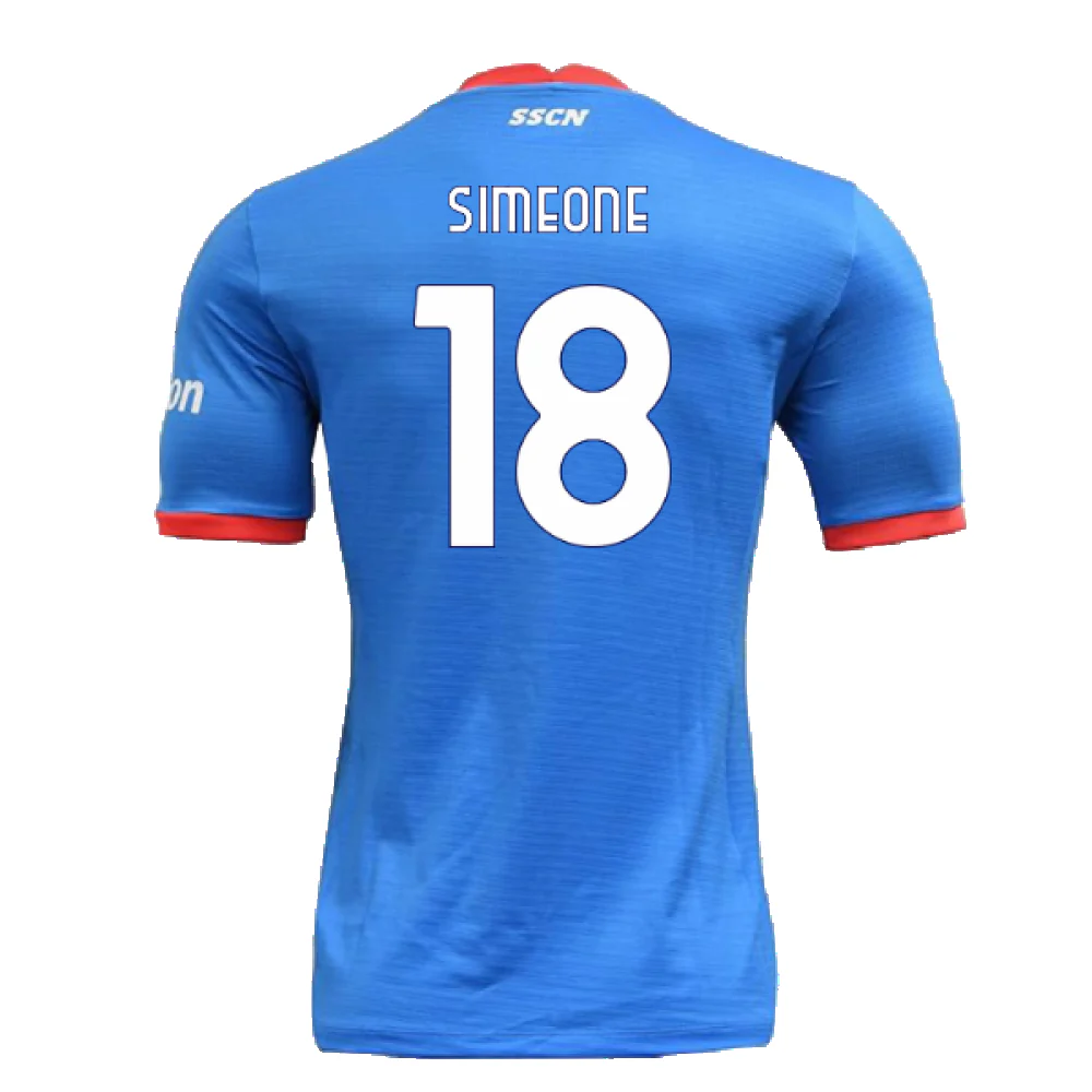 Napoli 2022-23 Special Edition Christmas Shirt (S) (Excellent) (Simeone 18) - Image 2