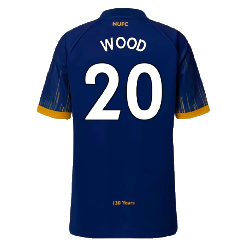 Newcastle United 2022-23 Away Shirt (Sponsorless) (L) (Excellent) (WOOD 20) - Image 2