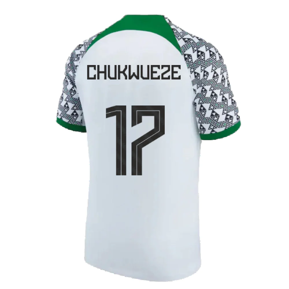 Nigeria 2021-2023 Away Shirt (M) (Excellent) (CHUKWUEZE 17) - Image 2