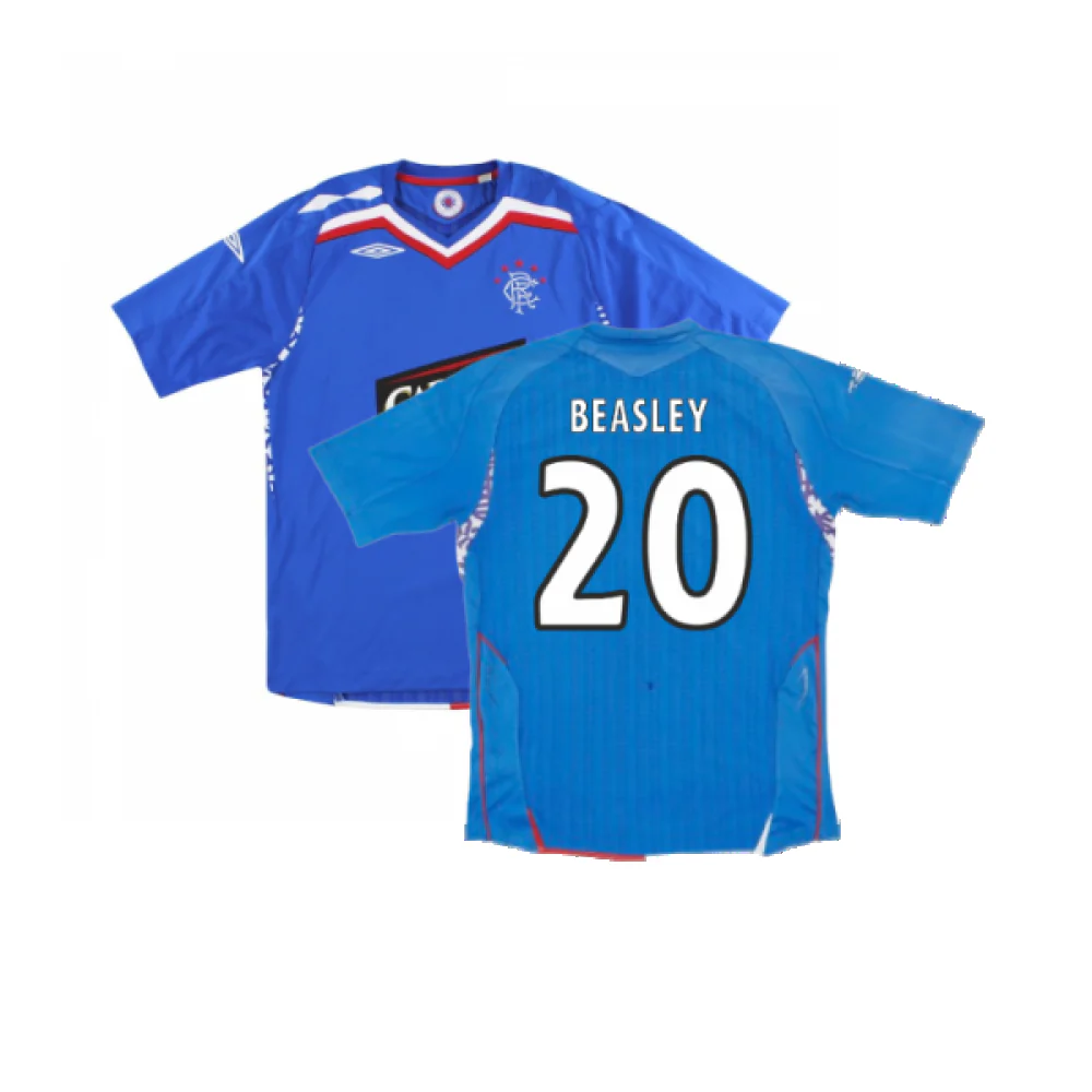 Rangers 2007-08 Home Shirt (Excellent) (Beasley 20)